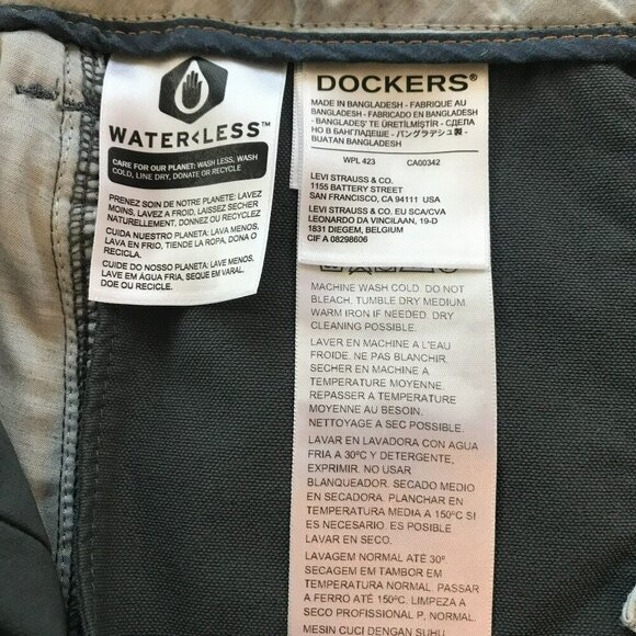 Dockers Supreme Flex Men's Flat Front Bermuda Golf Shorts Sz 40 in Dark Gray - Picture 11 of 14